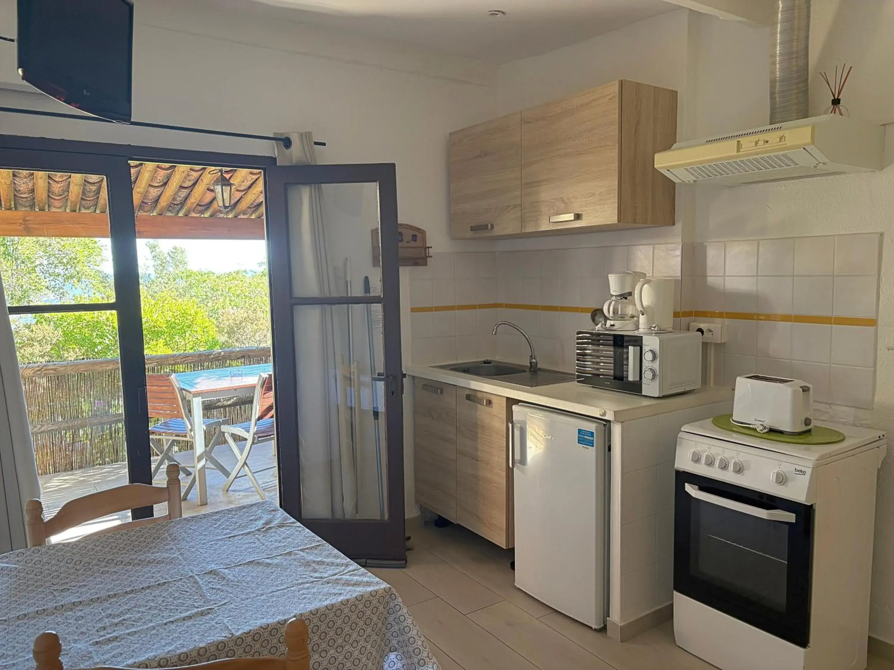 Balcony/Terrace in Bungalows Du Maquis